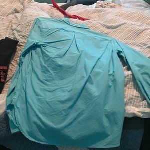 TEAL never worn Oxford blouse